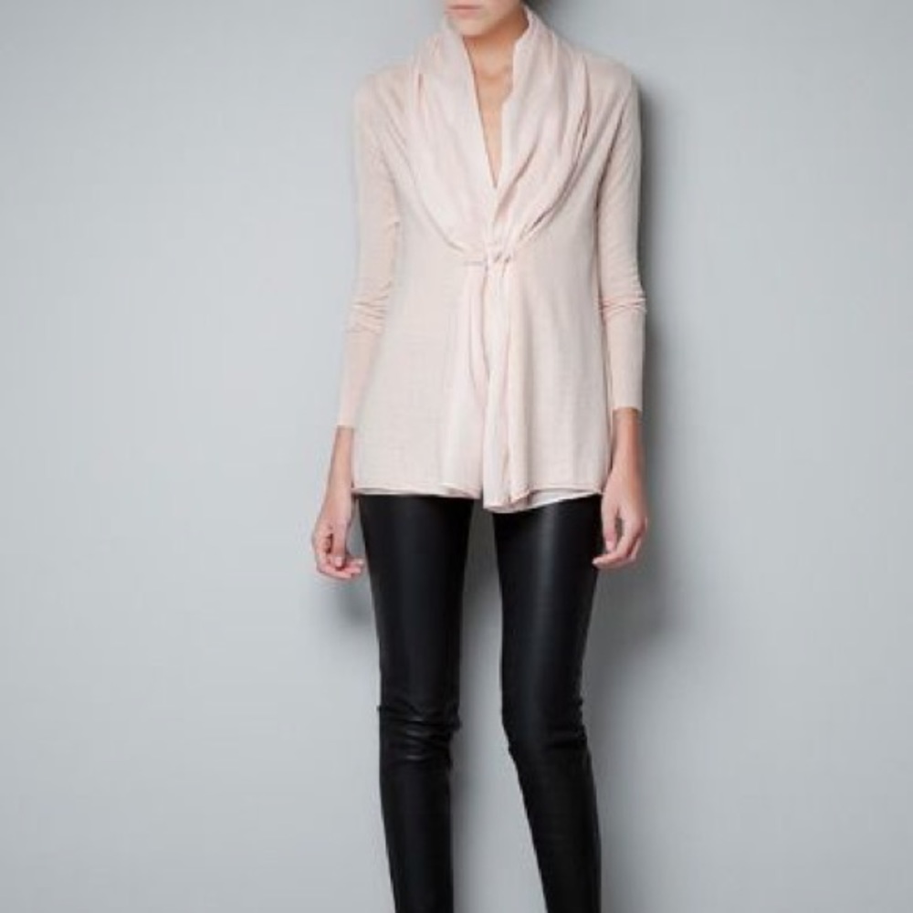 Stunning Zara rose pink semi sheer cardigan
